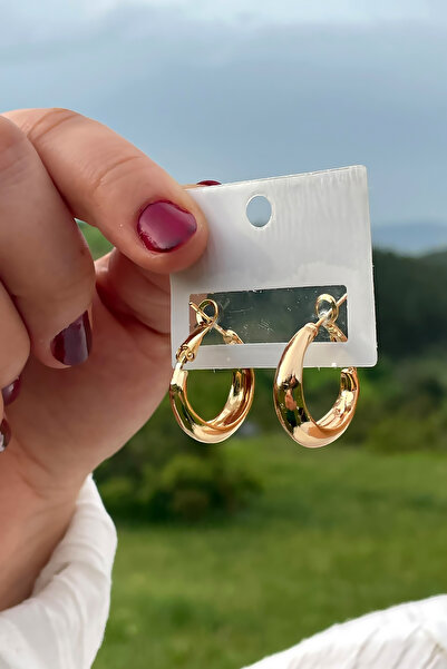TAKIPORT Gold Halka Kadın Küpe