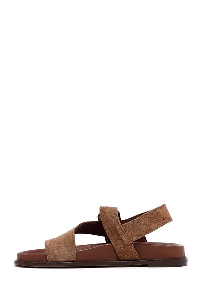 Derimod Women's Mink Flip Flops Suede Leather Sandals 25Sfd551310