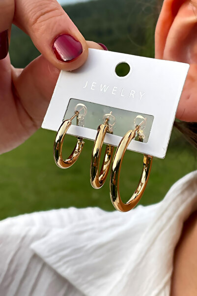 TAKIPORT حلق ذهبي ثلاثي