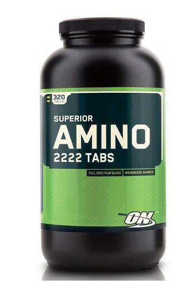 Optimum Nutrition Amino 2222 Superior, Essential Amino Acids - For Muscle Tissue Maintenance - 320 Tablets