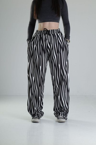 COCOPELLI Relaxed Cut Patterned Baggy Trousers