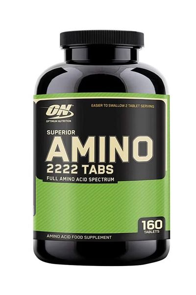 Optimum Nutrition Superior Amino 2222 Tablets, Complete Essential Amino Acids - 160 Tablets
