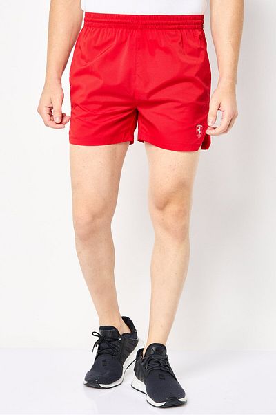 Scuderia Ferrari Men Sportswear Fit Training Shorts, Red