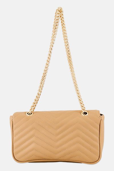 Vince Camuto Women Brand Logo Shoulder Bag, Tan