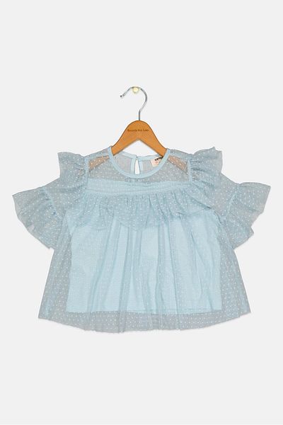 Koton Kids Girl Textured Dress, Mint Green
