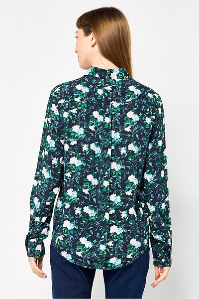 Gant Women Spread Collar Long Sleeve Floral, Print Shirt, Multicolor