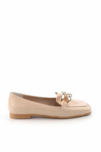Bambi Μπεζ Γυναικεία Loafer Παπούτσια K01641166311