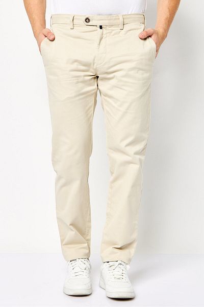 Harmont & Blaine Men Regular Fit Solid Chino Pants, Beige