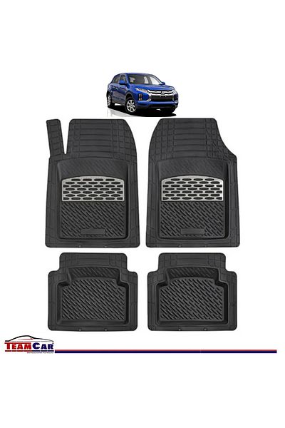 TEAMCAR Car Mats ® Type Tray Compatible Mitsubishi Asx Ii (2023–PRESENT) - Suv Silver