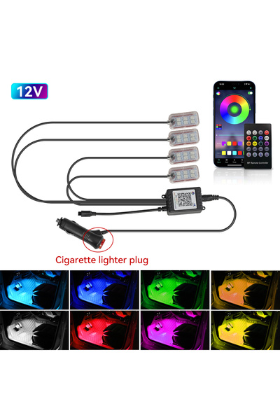 Choice3 طقم إضاءة LED داخلي للسيارة يعمل بجهد 12 فولت مع تطبيق للتحكم عن بعد،...