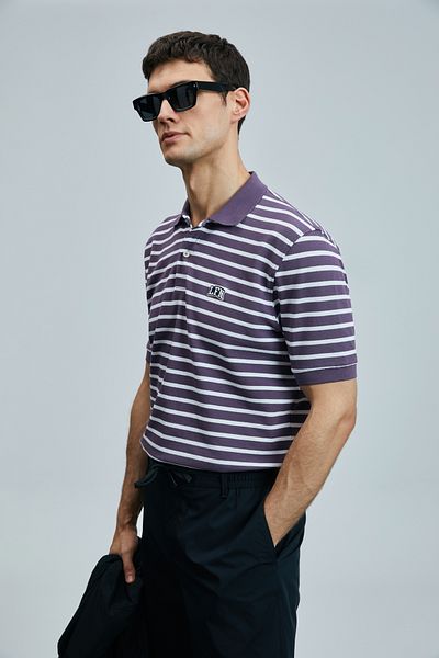 Lufian Jon Smart Men's Polo T-Shirt Plum