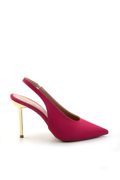 Bambi Pantofi clasici cu toc de damă fucsia strălucitoare K01209080038