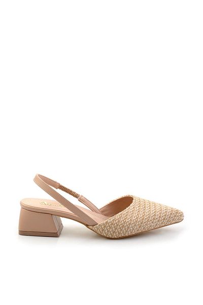 Bambi Beige Women's Classic Heeled Shoes K01823122118