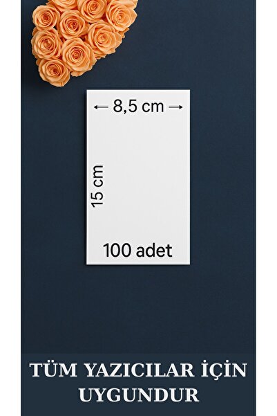 Emtory Home 8,5 x 15 cm | 100 Adet Davetiye Kartı - Makrome Kartı - Anahtarlı...