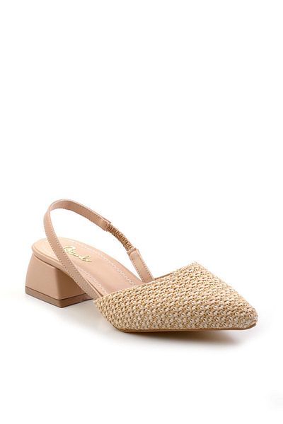 Bambi Beige Women's Classic Heeled Shoes K01823122118