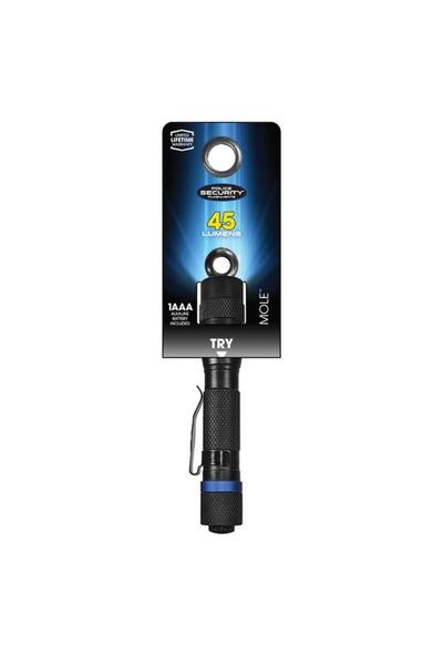Generic erorex Mole 45 Lumens Alkaline AAA Battery Mini LED Flashlight Black 98325