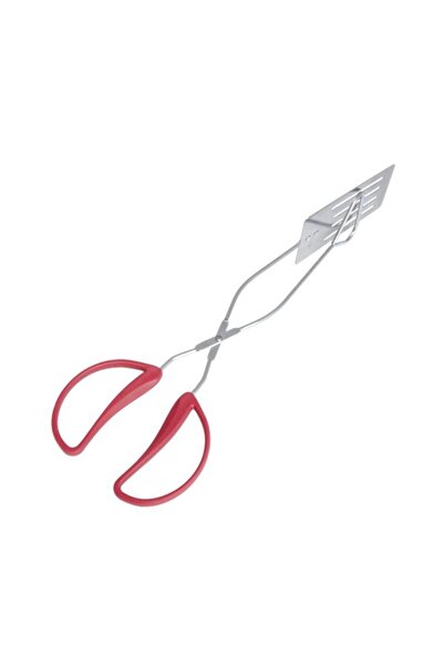 Generic Grill Mark Dishwasher Safe Stainless Steel Spatula Tongs Silver and Red 36cm 8997871