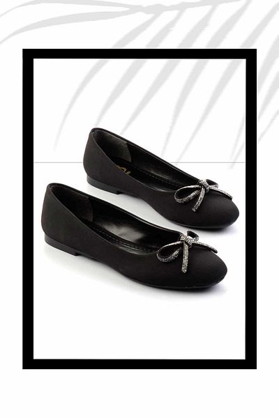 Bambi Matte Black Women's Ballerina Ballerina K01641166838