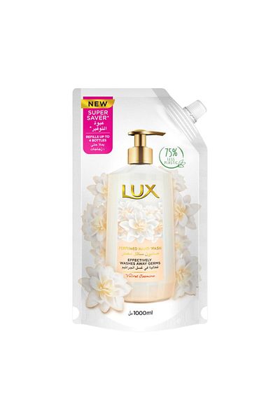 LUX Velvet Jasmine Refill Perfumed Handwash 1 kg Indulgent Fragrance with Soft Touch Clean