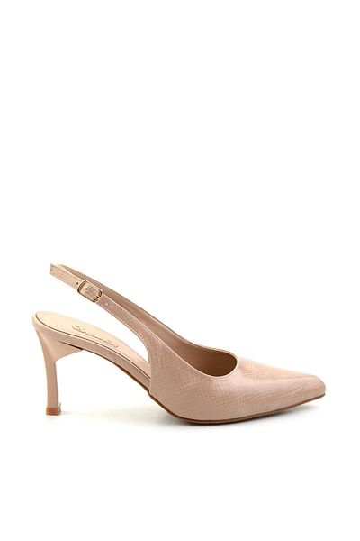 Bambi Beige Women's Classic Heeled Shoes K 01209090007