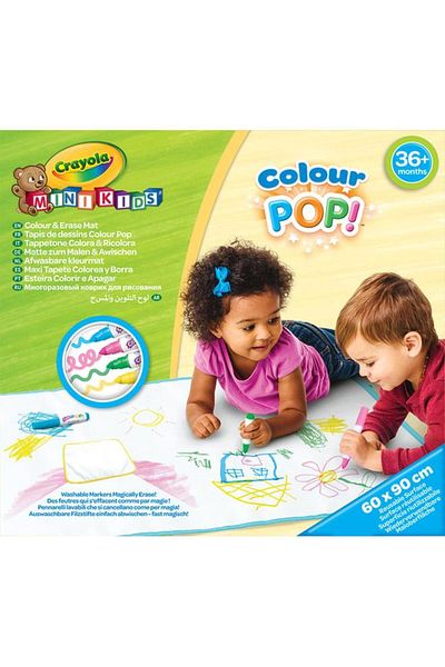 Generic Crayola Mini Kids Color Pops Reusable Color and Erase Mat Blue and White 60 x 90cm CRA81-8132
