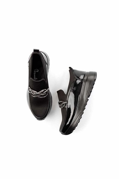 Bambi Schwarze Damen-Freizeitschuhe K01220051808