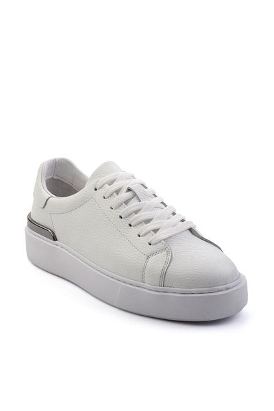 Bambi Λευκό Δερμάτινο Ανδρικό Sneaker E01347028940