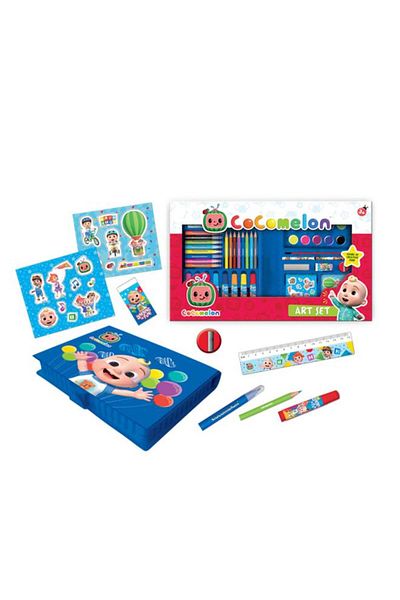 Generic First Kid 52-Piece Cocomelon Kids Drawing Art Set Multicolor FK-COC-2202
