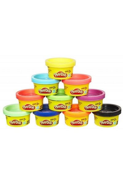 Generic مجموعة هاسبرو جيمز من 10 علب من صلصال بلاي دوه متعدد الألوان 28 جم HPDB6756