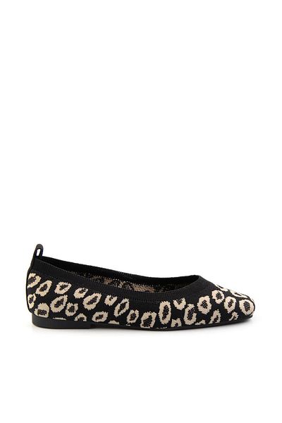 Bambi Black Leopard Women's Ballerina Ballerina K01327021182