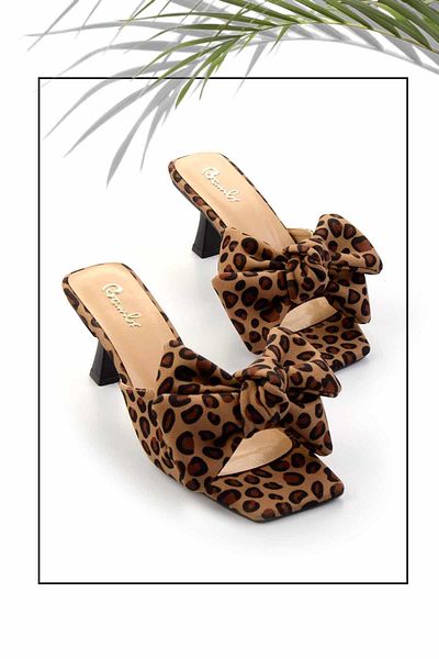 Bambi Γυναικείες Παντόφλες Leopard K04233005004