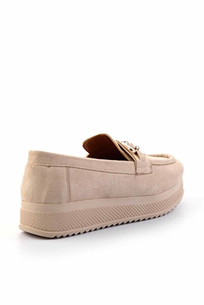Bambi Bej Kadın Loafer Ayakkabı K01311249502