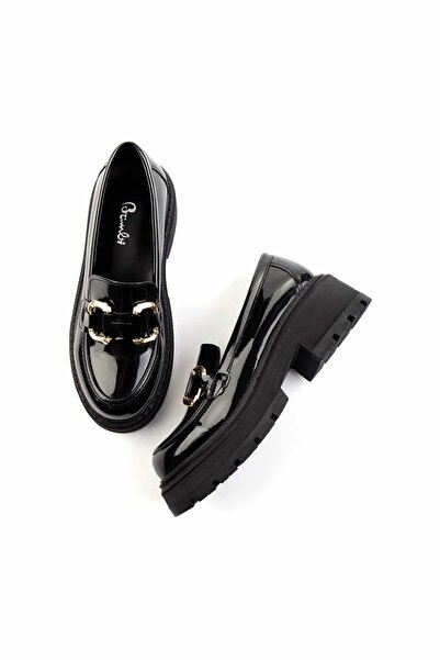 Bambi Siyah Kadın Loafer Ayakkabı K01823260008