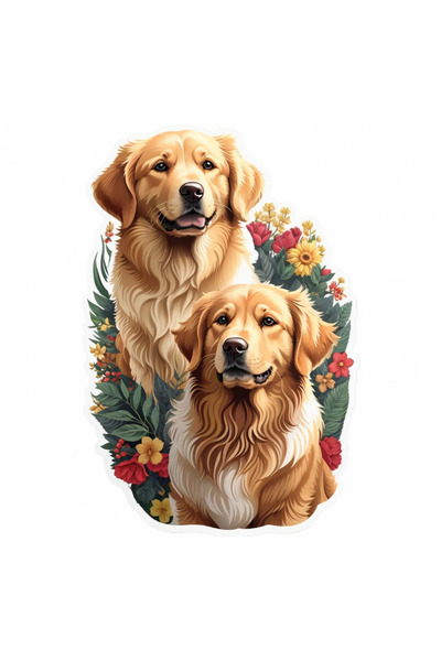 INOVATIX Set de 8 bucăți, autocolant pentru câini Golden Retriever, INOVATIX®...