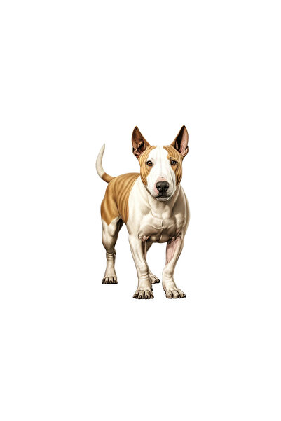 INOVATIX Set de 8 bucăți, autocolant câine Bull Terrier maro, INOVATIX®. 6 cm