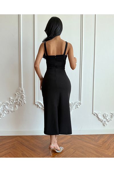 toog Sleeveless bodycon dress with embroidered straps