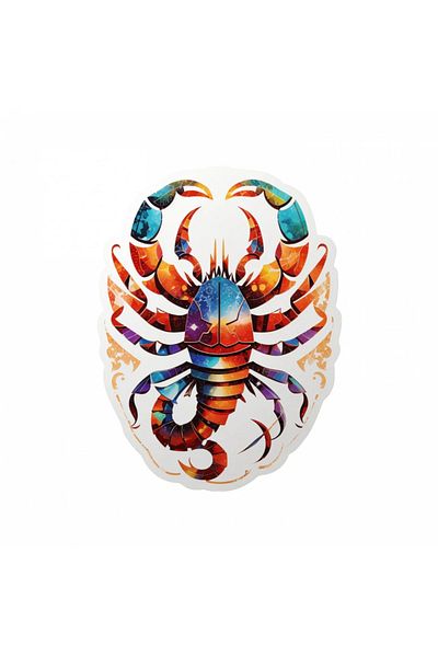 INOVATIX Set de 8 piese, autocolant scorpion, simbol zodiacal scorpion, INOVATIX®. 6 cm