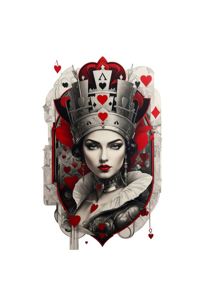 INOVATIX Set de 8 piese, autocolant Regina de Inimă, INOVATIX®. 6 cm