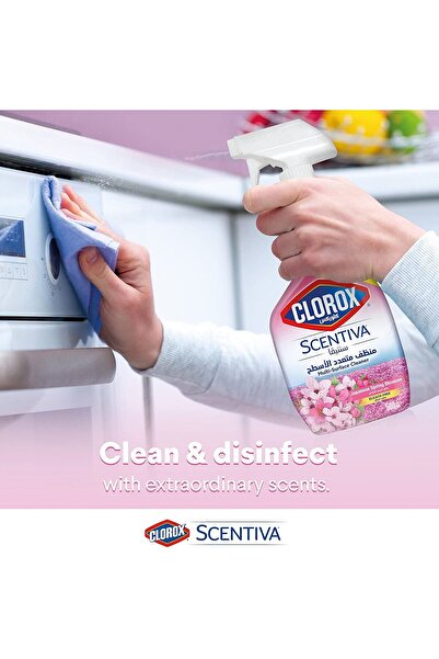 Clorox Scentiva Multi Surface Spray Cleaner Japanese Spring Blossom Bleach Free 500 ml