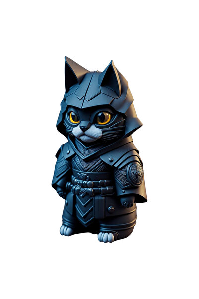 INOVATIX Σετ 8 τεμαχίων, Αυτοκόλλητο με Γάτα Σαμουράι, INOVATIX®. 6 εκ.