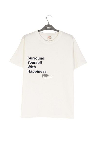 ww waka waka kids store Înconjoară-te cu fericirea" Tricou alb imprimat pentru băiat - alb