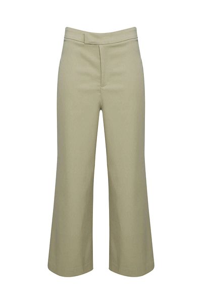 STELLA PULVIS Khaki High Waist Culotte Pants