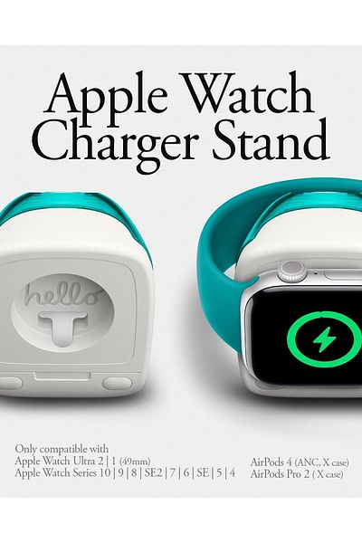 Spigen Classic C1 Charger Stand Apple Watch Ultra 2/1, 10/9/8/SE2/7/6/SE/5/4 - Bondi Blue