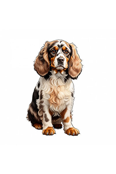 INOVATIX Set de 8 piese, autocolant câine Cocker spaniel, INOVATIX®. 6 cm