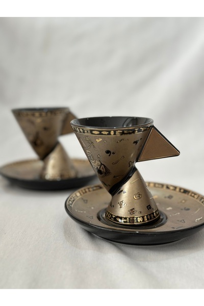 Fathy Mahmoud Egypt Cat 2'li Kahve Fincan Takımı