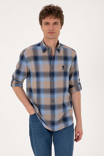 U.S. Polo Assn. Мъжка тъмносиня риза с дълъг ръкав 50299574-VR033