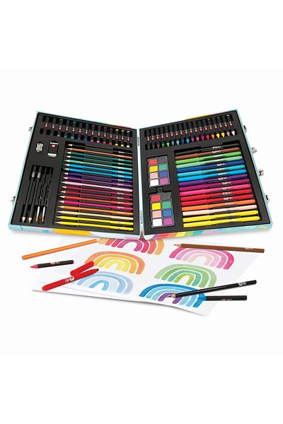 Happy Hobby HAPPI HOBBI ART CASE DELUXE DRAWING SET WITH 100 UNICORN ACCESSORIES