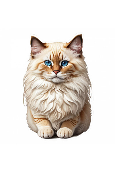 INOVATIX Σετ 8 τεμαχίων, Αυτοκόλλητο με Γάτα Βιρμανίας, INOVATIX®. 6 εκ.