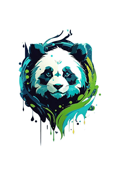 INOVATIX Set de 8 bucăți, autocolant urs panda, INOVATIX®. 6 cm