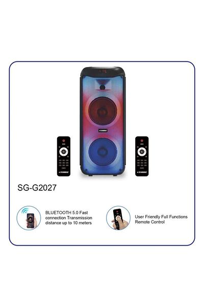 Generic مكبر صوت ستيريو متعدد الوسائط ستارجولد 2.0 قناة مع مخرج 40 وات، بلوتوث، USB، SD وMMC